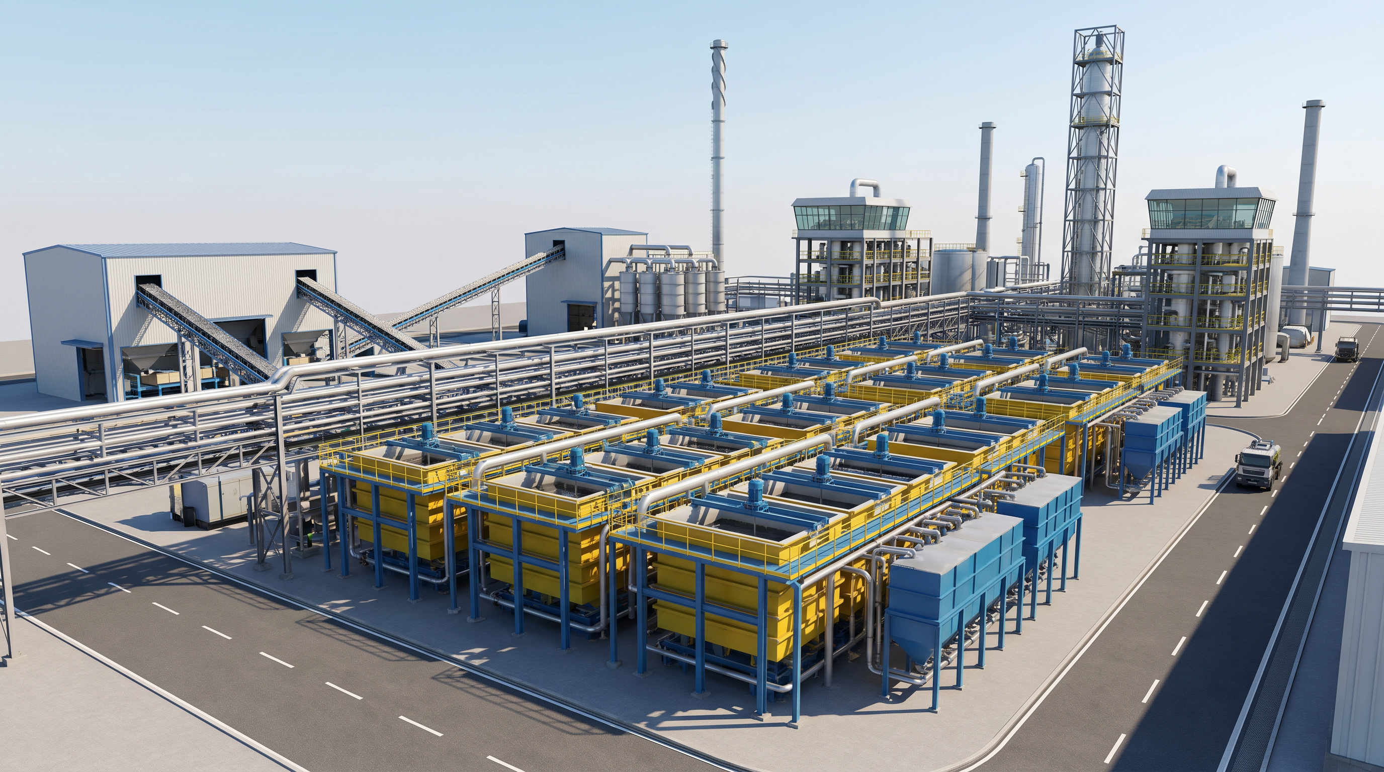 VAT 제련공장 3D 렌더링